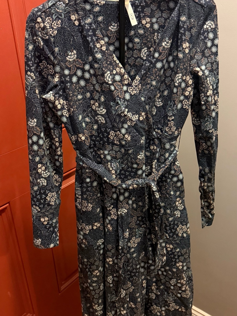 NWOT-PACT ORGANIC FIT & FLARE WRAP DRESS- MEDIUM - Picture 8 of 16